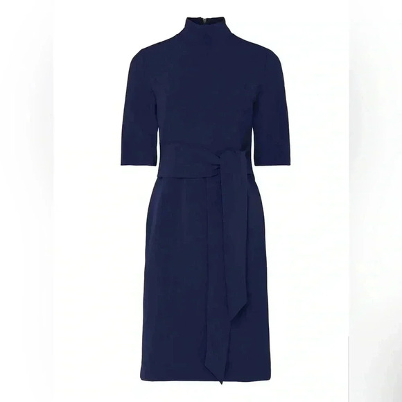 Toccin Blue Tie Waist Dress Size 8 - Picture 2 of 15